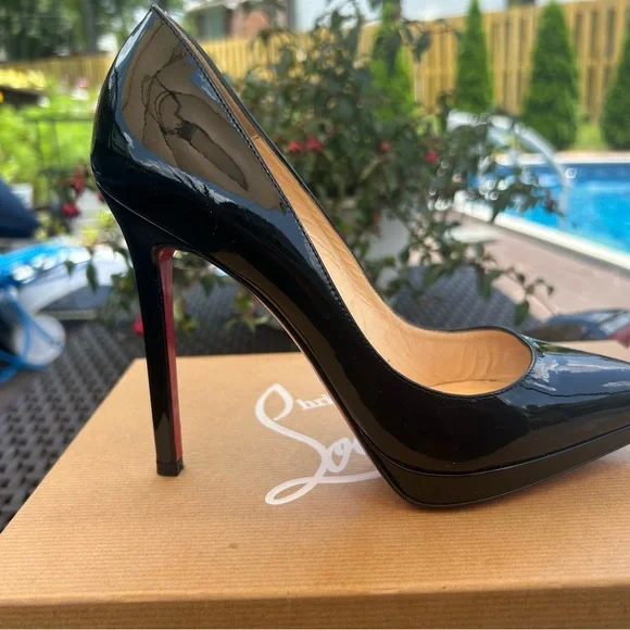 Christian Louboutin Black Pigalle Plato 120 SZ 37 Leather Pumps - Picture 13 of 13